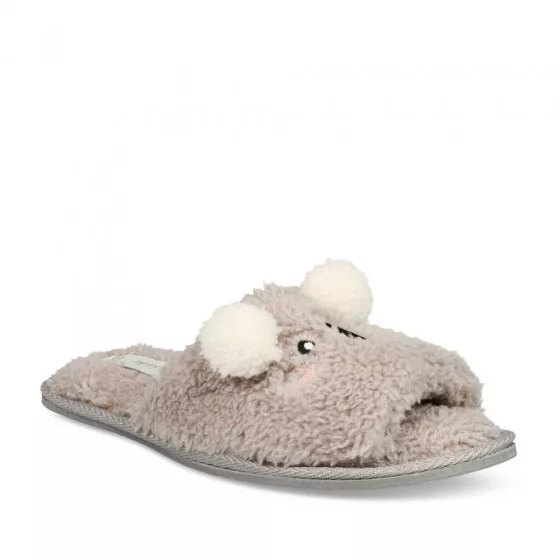 Chaussons ourson GRIS MERRY SCOTT