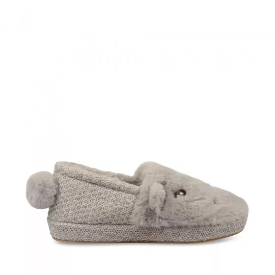 Chaussons lapin GRIS MERRY SCOTT