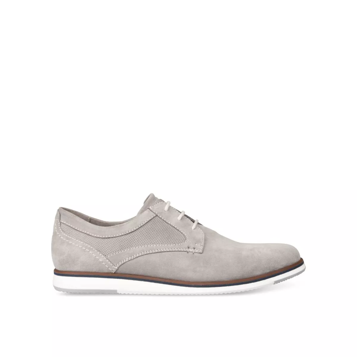 Derbies GRIS DENIM SIDE CUIR