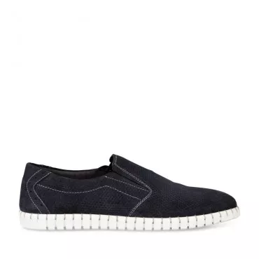 Derbies NAVY DENIM SIDE CUIR