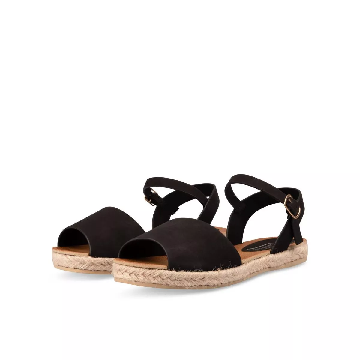 Flat black espadrille sandals outlet