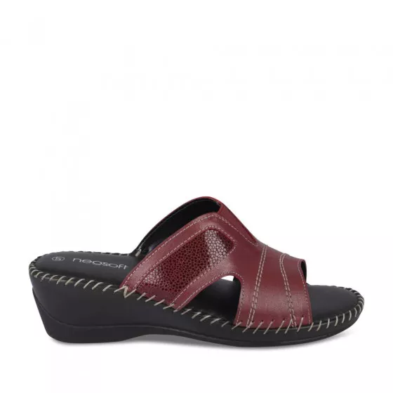 Mules RED NEOSOFT RELAX CUIR