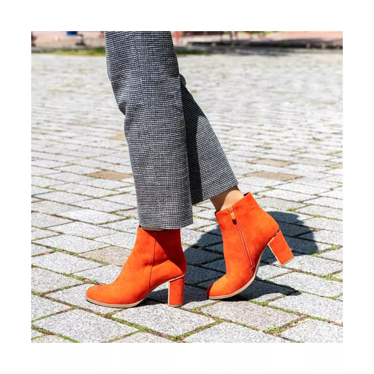 Bottines orange femme clearance