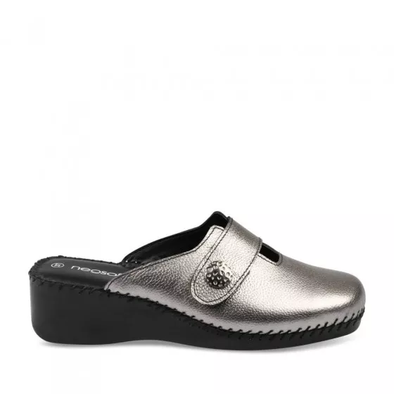 Mules GRIS NEOSOFT RELAX CUIR