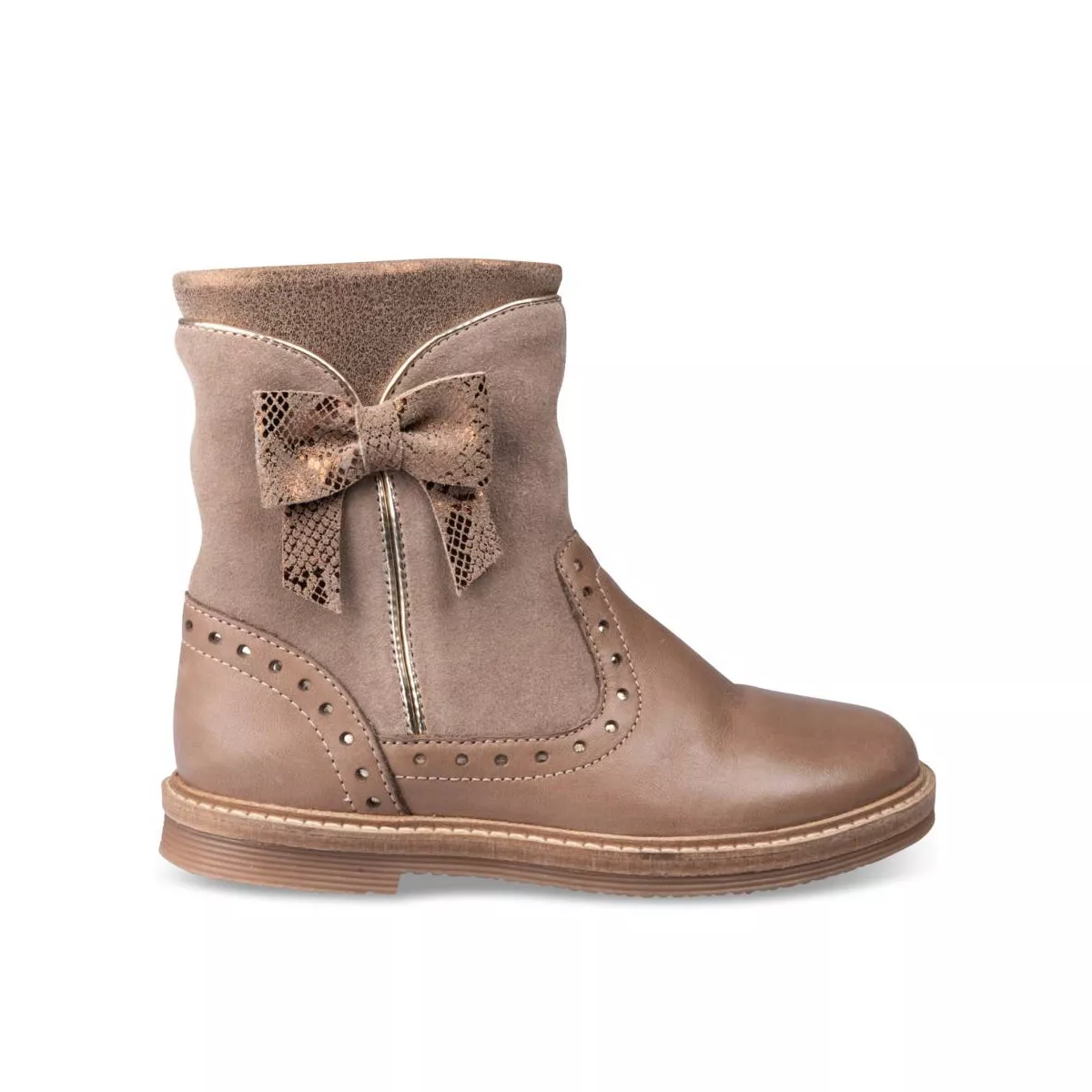 Ankle boots TAUPE NINI GIRLS CUIR