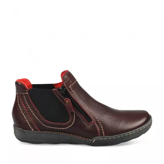Ankle boots BURGUNDY NEOSOFT FEMME CUIR