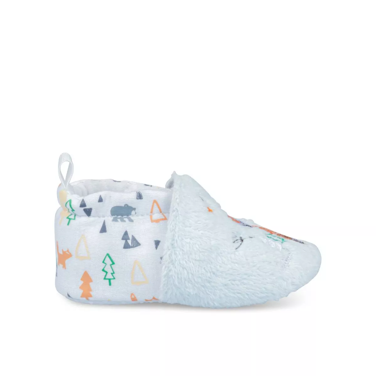 Chaussons bébé garçon en toile imprimée - bleu imprimé caravane, Chaussures