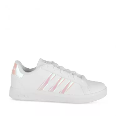 ADIDAS Baskets Hoops Mid 2.0 I - Bébé fille - Blanc et rose Blanc