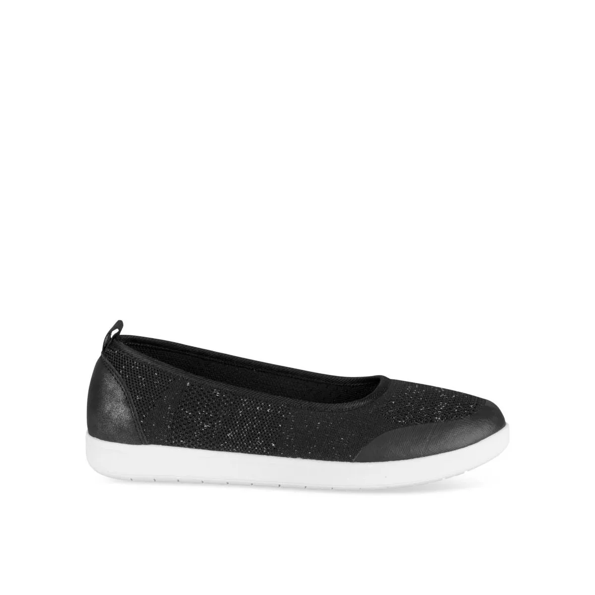 Ballerines bi-matière noires pour femme - Isotoner - Confortable et élégant  - Technologie EVERYWEAR™ Noir - Cdiscount Chaussures