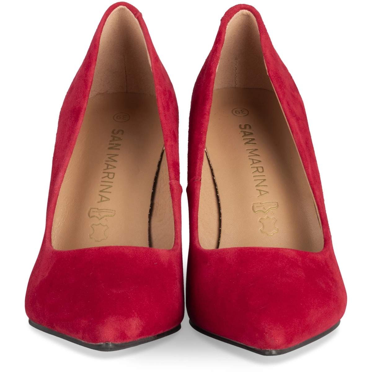 Escarpins ROUGE Femme CUIR motif Uni A enfiler SAN MARINA