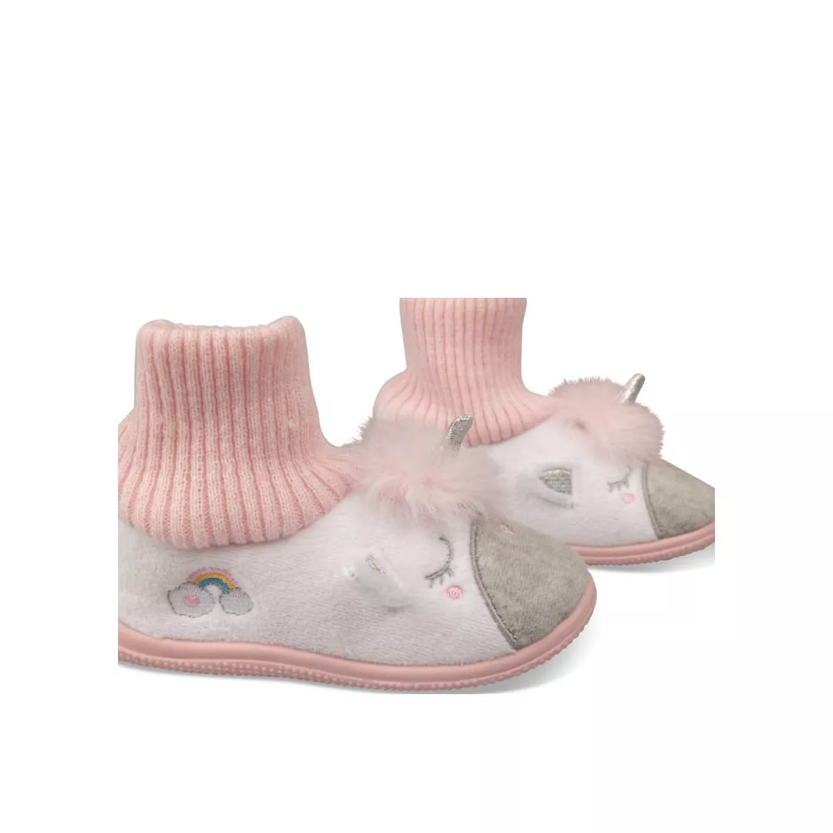 Chaussons licorne BLANC NINI & GIRLS