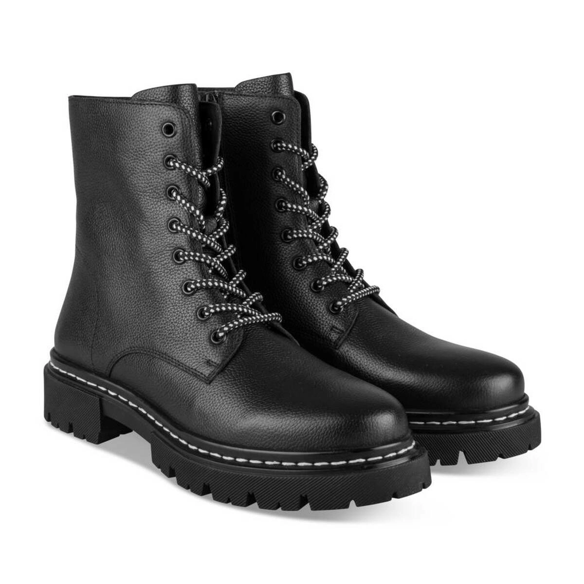 Plain black boots womens shop