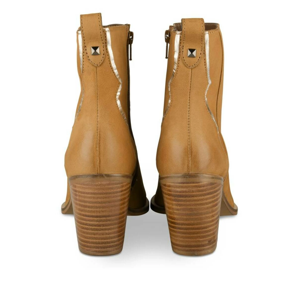 Bottines COGNAC Femme CUIR motif Uni Fermeture eclair SAN MARINA