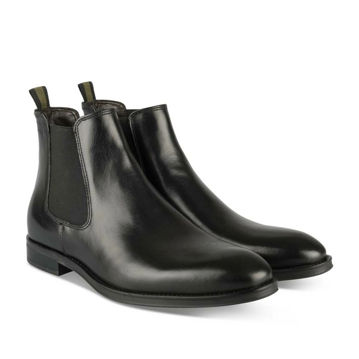 Ankle boots Chelsea BLACK Men LEATHER pattern Plain Slip on MATTEO ROSSI