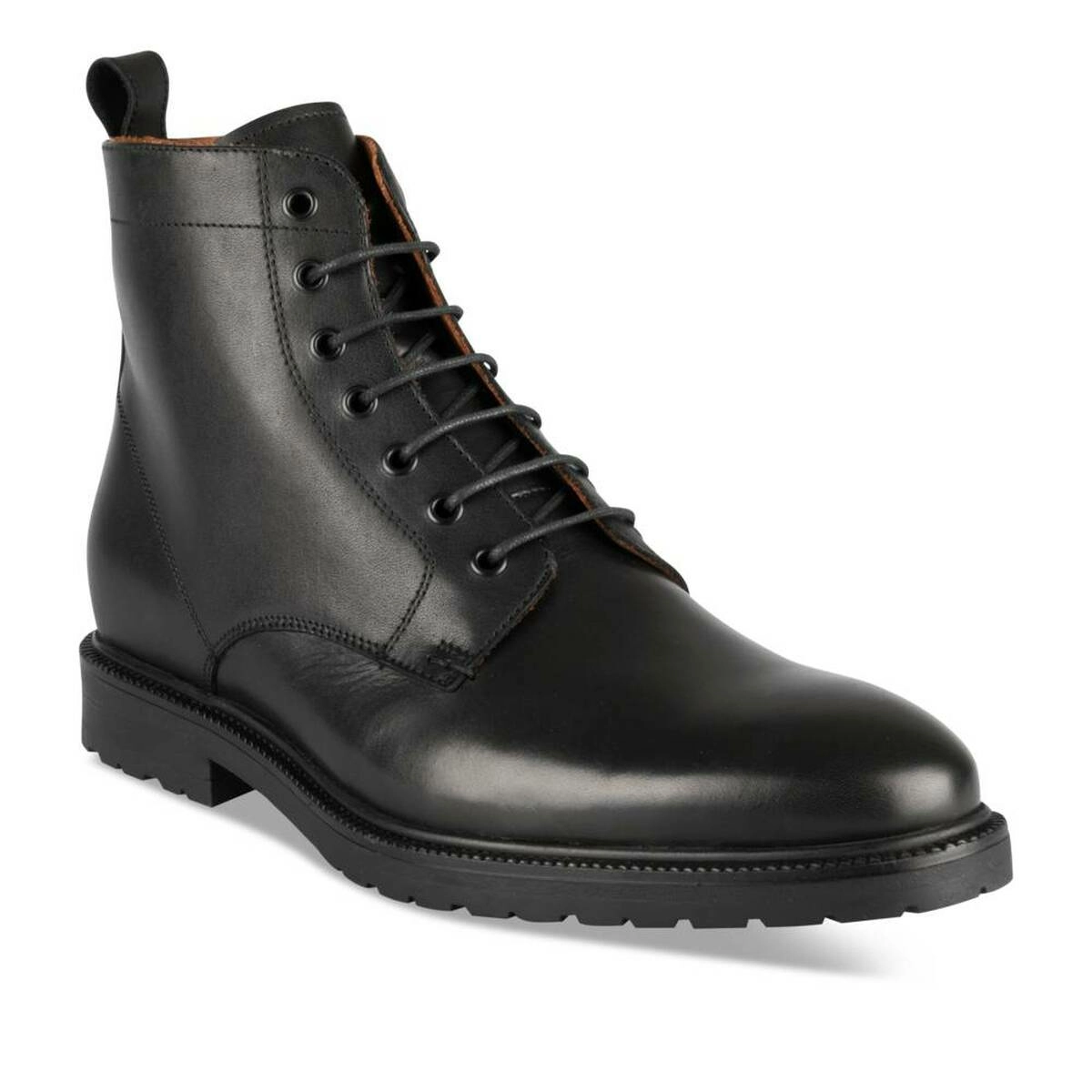 Bottines Rangers NOIR Homme CUIR motif Uni Lacets SAN MARINA