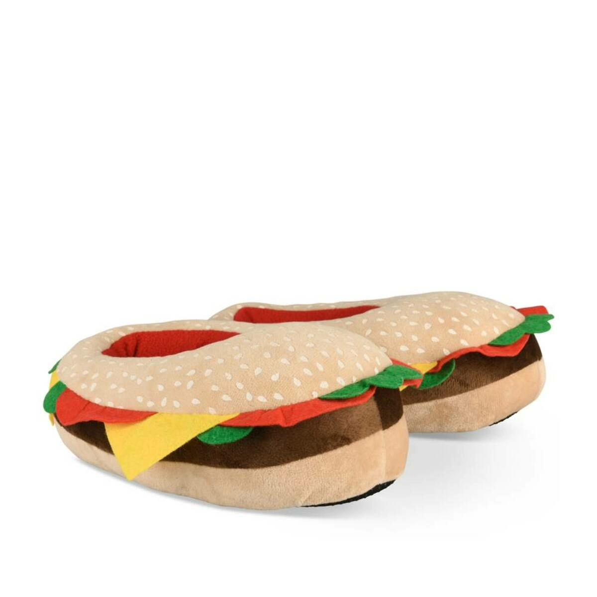 Chaussons peluche burger MULTICOLOR DENIM SIDE DENIM SIDE