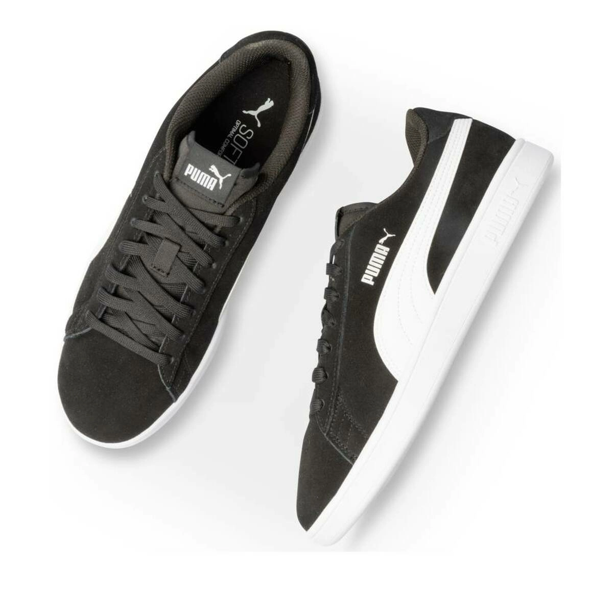 Puma smash v2 suede black deals