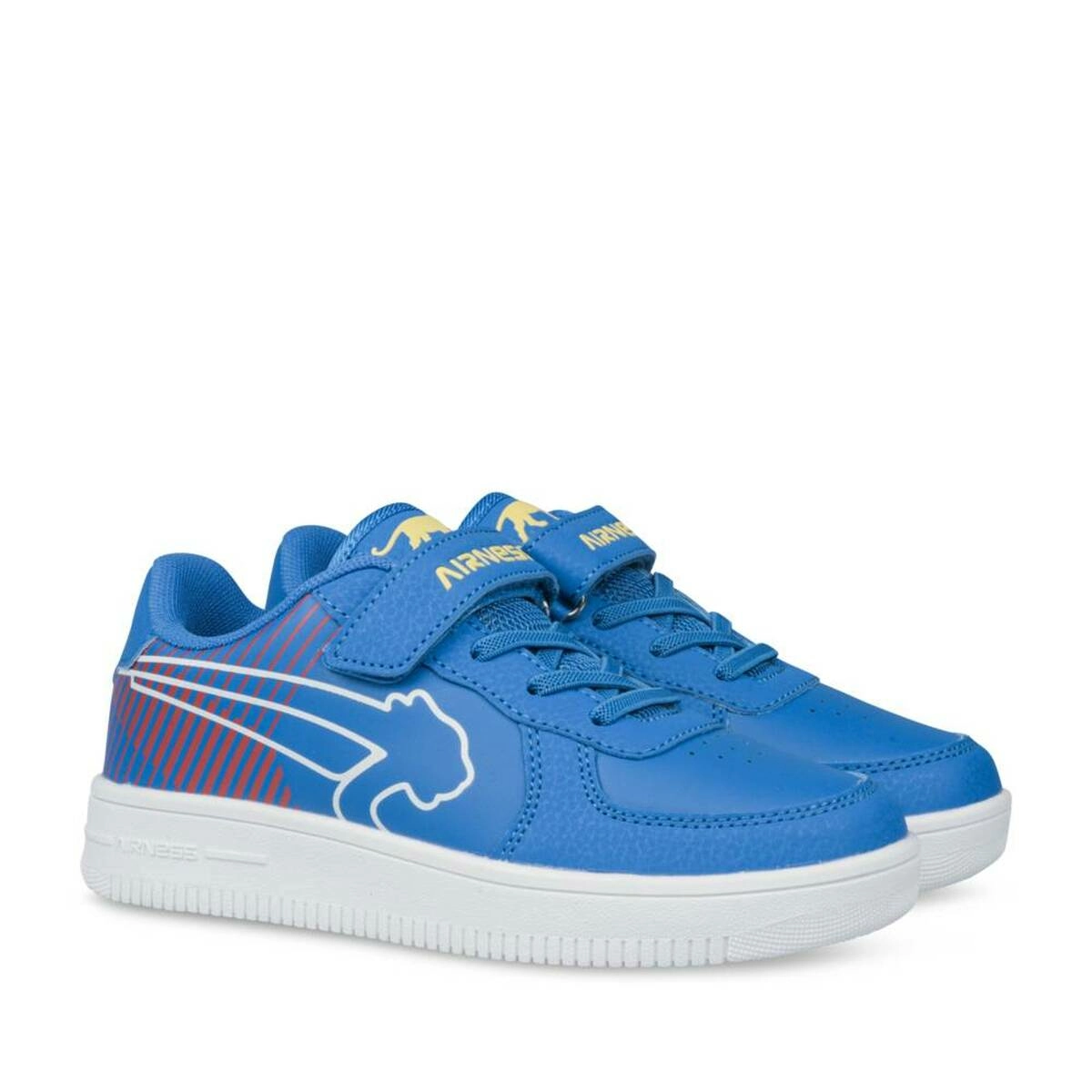 Baskets BLEU Garcon motif Rayures Scratch AIRNESS
