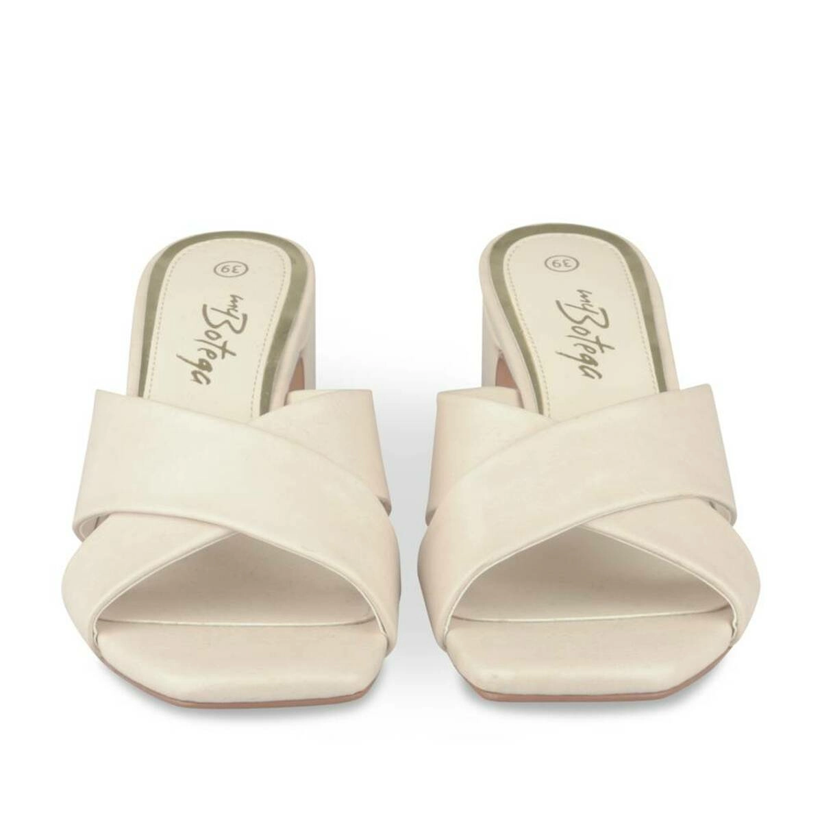 Mules BEIGE Woman pattern Plain Slip on MY BOTEGA