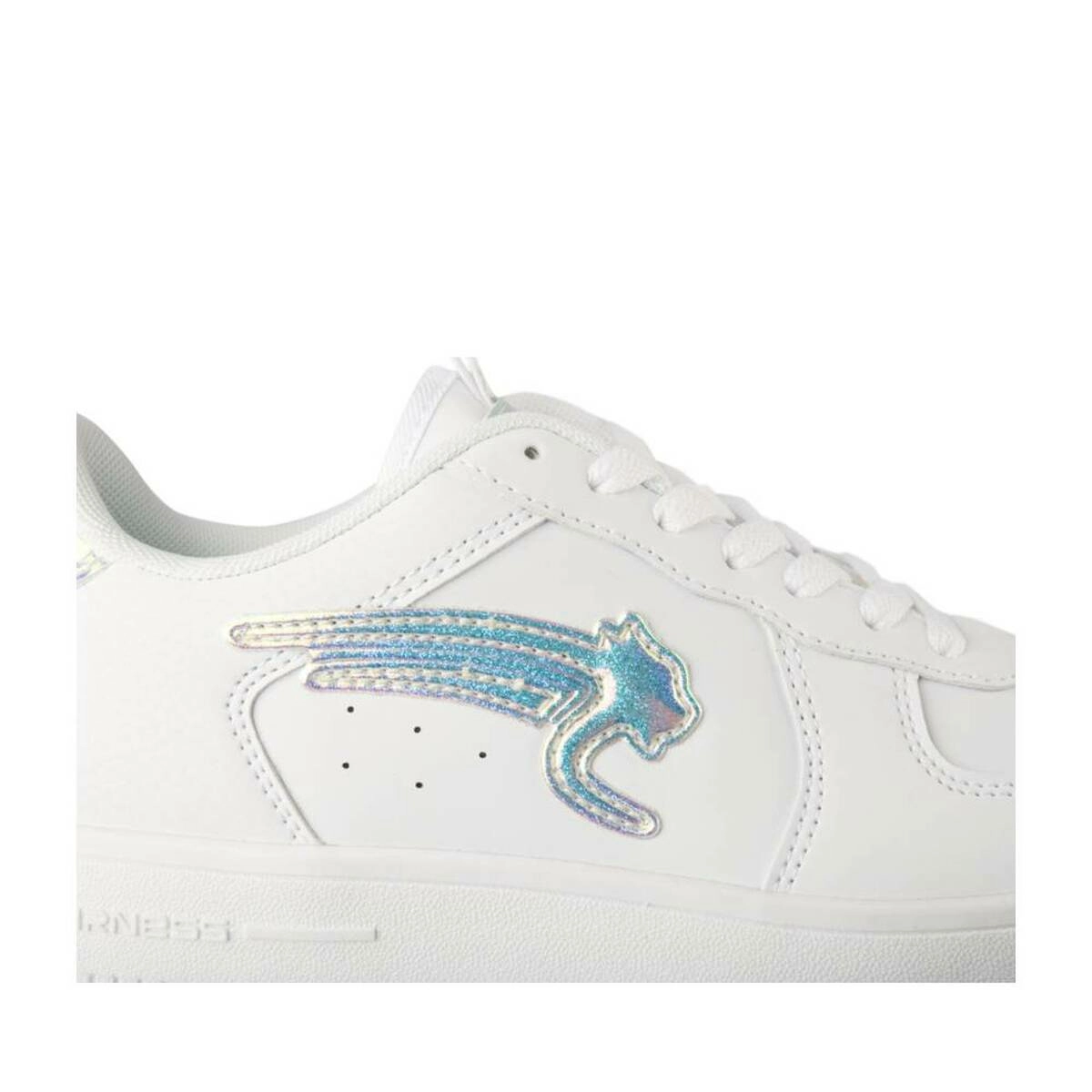 Baskets BLANC Femme motif Uni Lacets AIRNESS