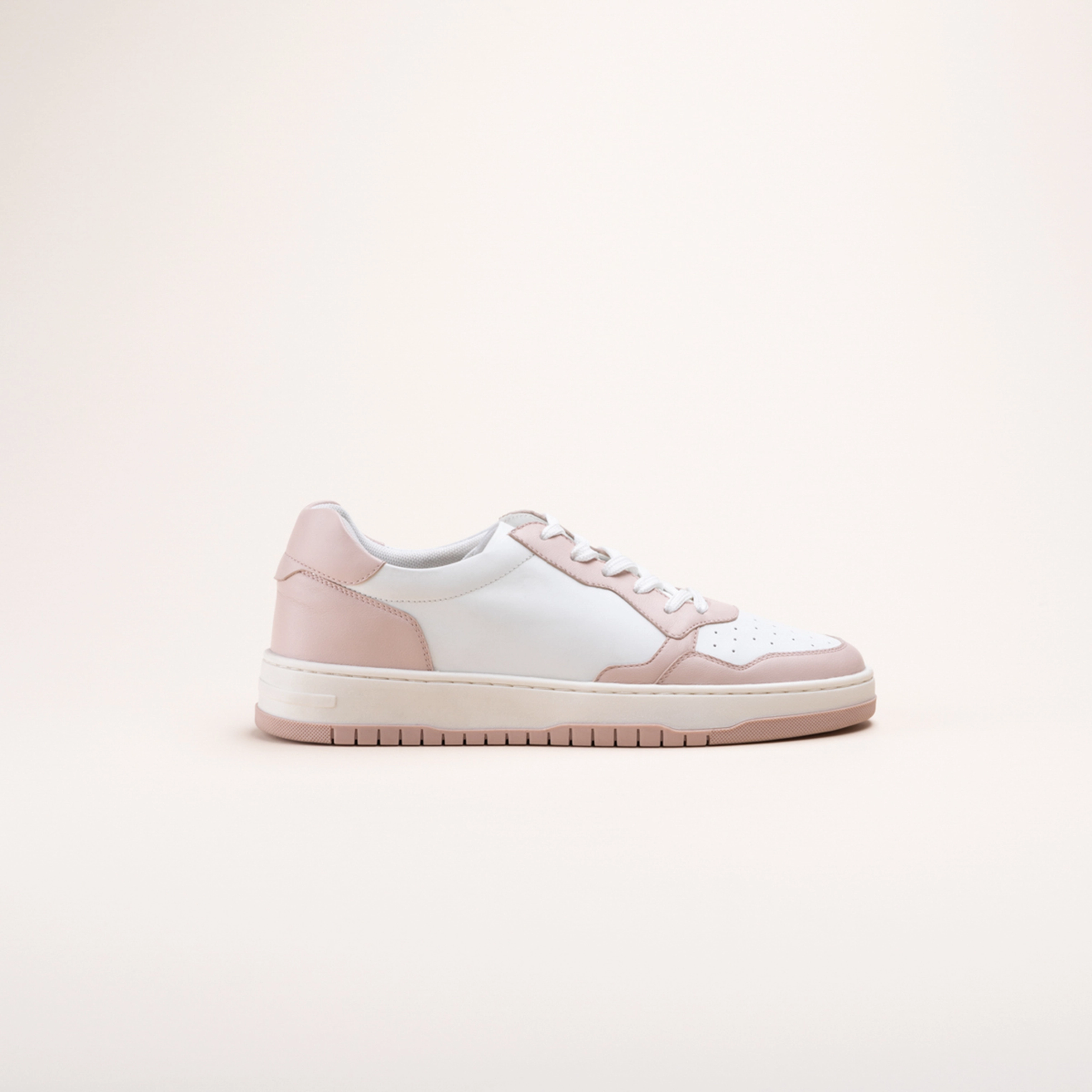 Baskets BLANC Femme CUIR motif Uni Lacets SAN MARINA