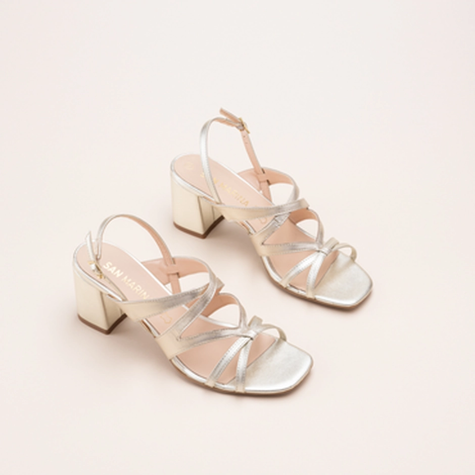 Sandales dorees pour Femme pas cheres Chaussea