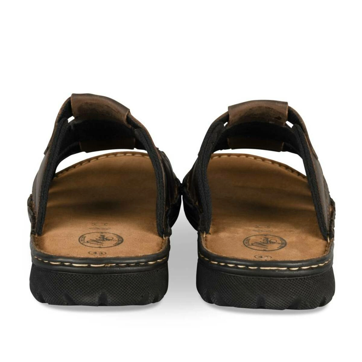 Mens brown leather mules deals