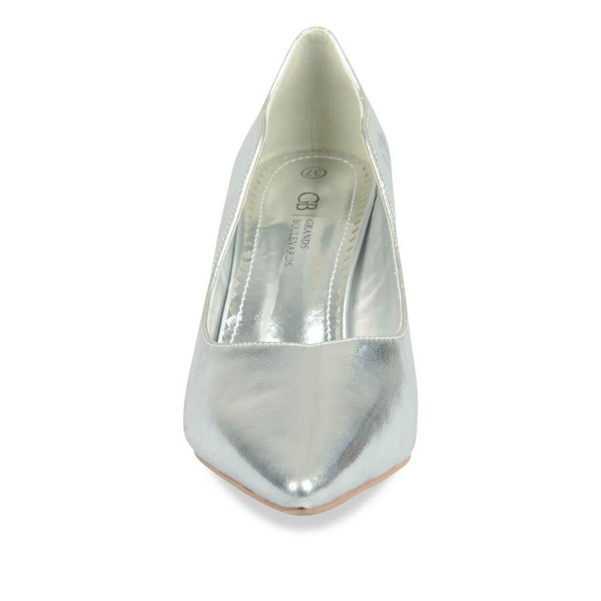 Escarpin argenté chaussea discount