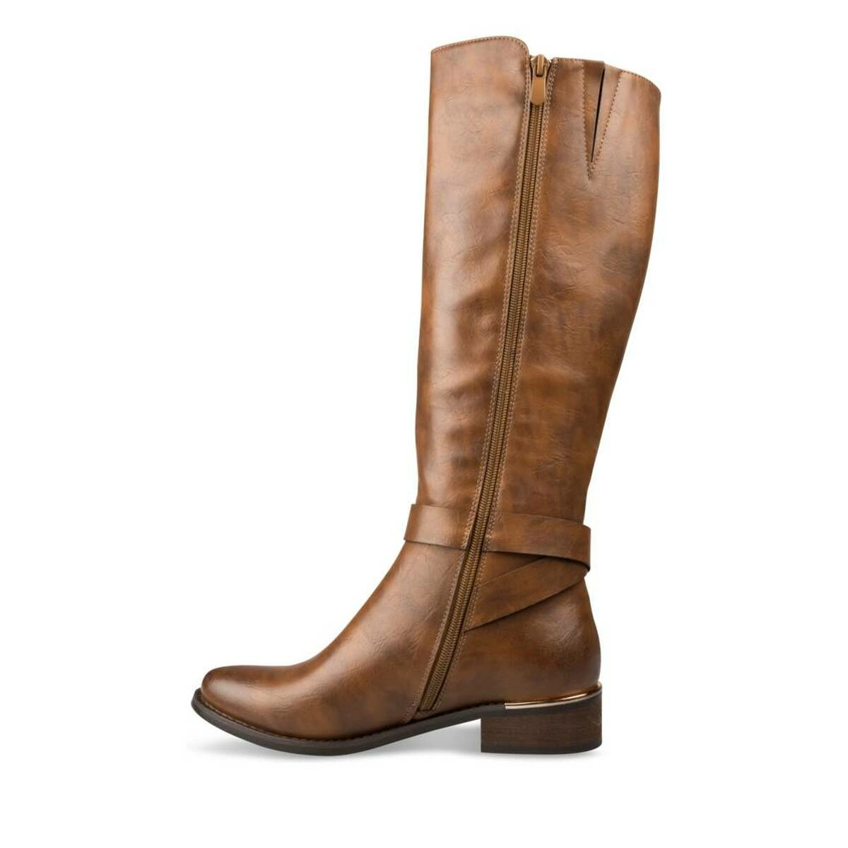 Bottes MARRON Femme motif Uni Fermeture eclair MERRY SCOTT