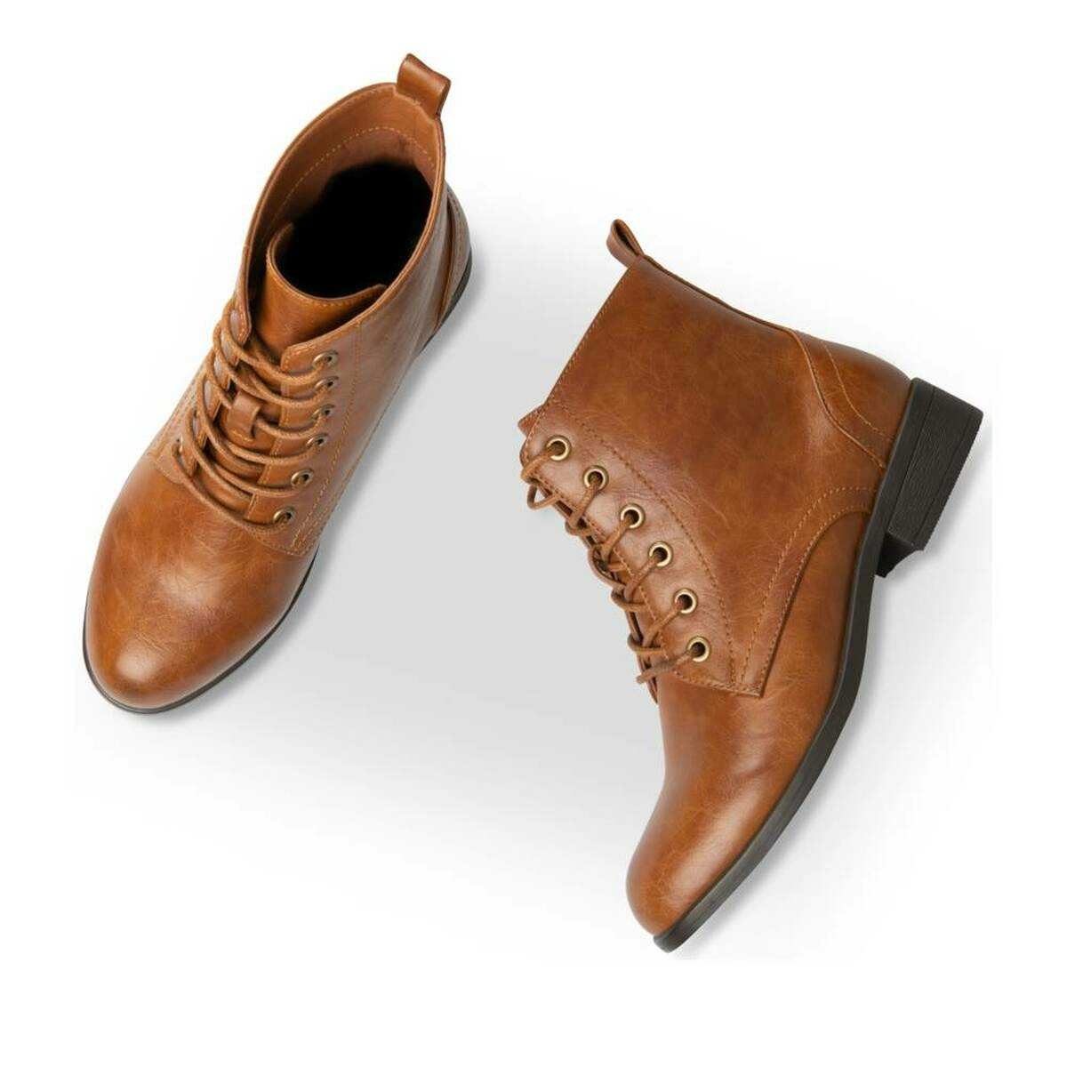 Bottines MARRON Femme motif Uni Lacets MERRY SCOTT