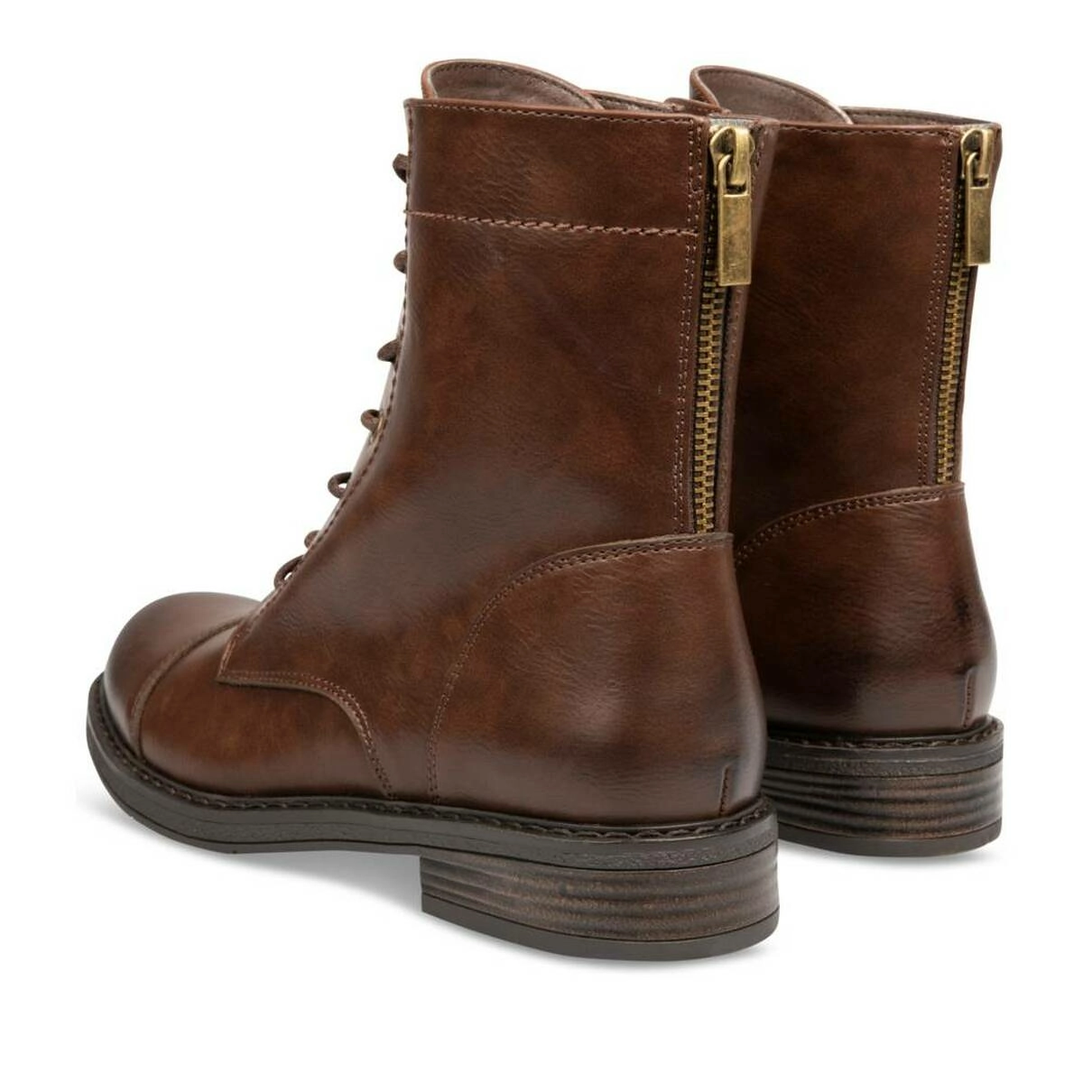 Bottines MARRON Femme motif Uni Lacets MERRY SCOTT