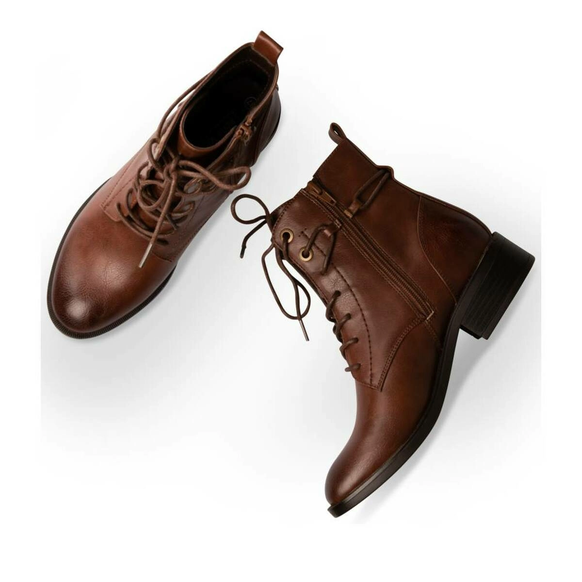 Bottines MARRON Femme motif Uni Lacets MERRY SCOTT