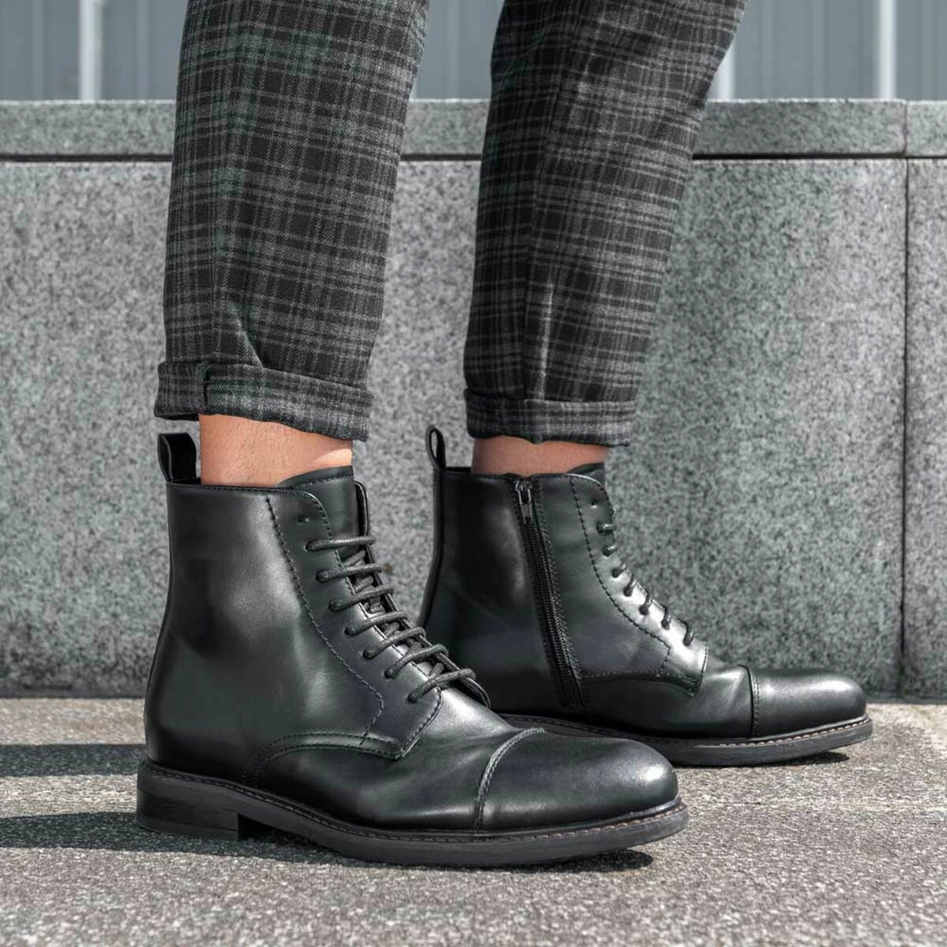 Ankle boots Rangers BLACK Men pattern Plain Laces B BLAKE