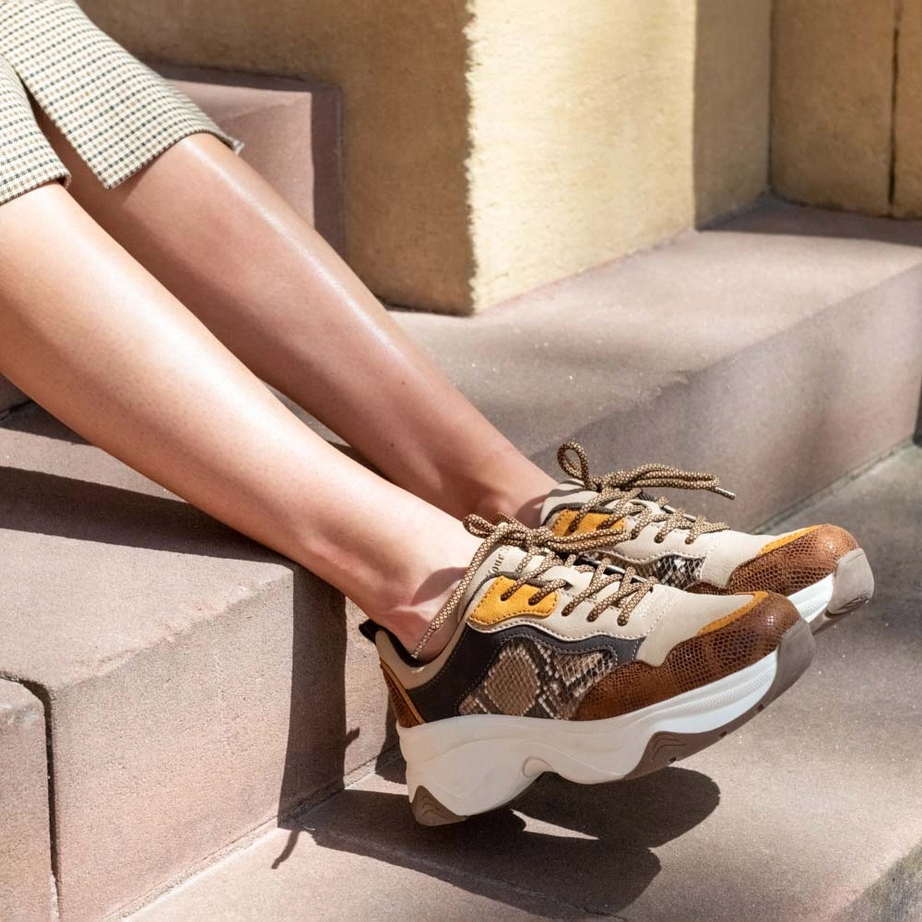 Baskets Dad shoes MARRON Femme ACTIVE FASHION