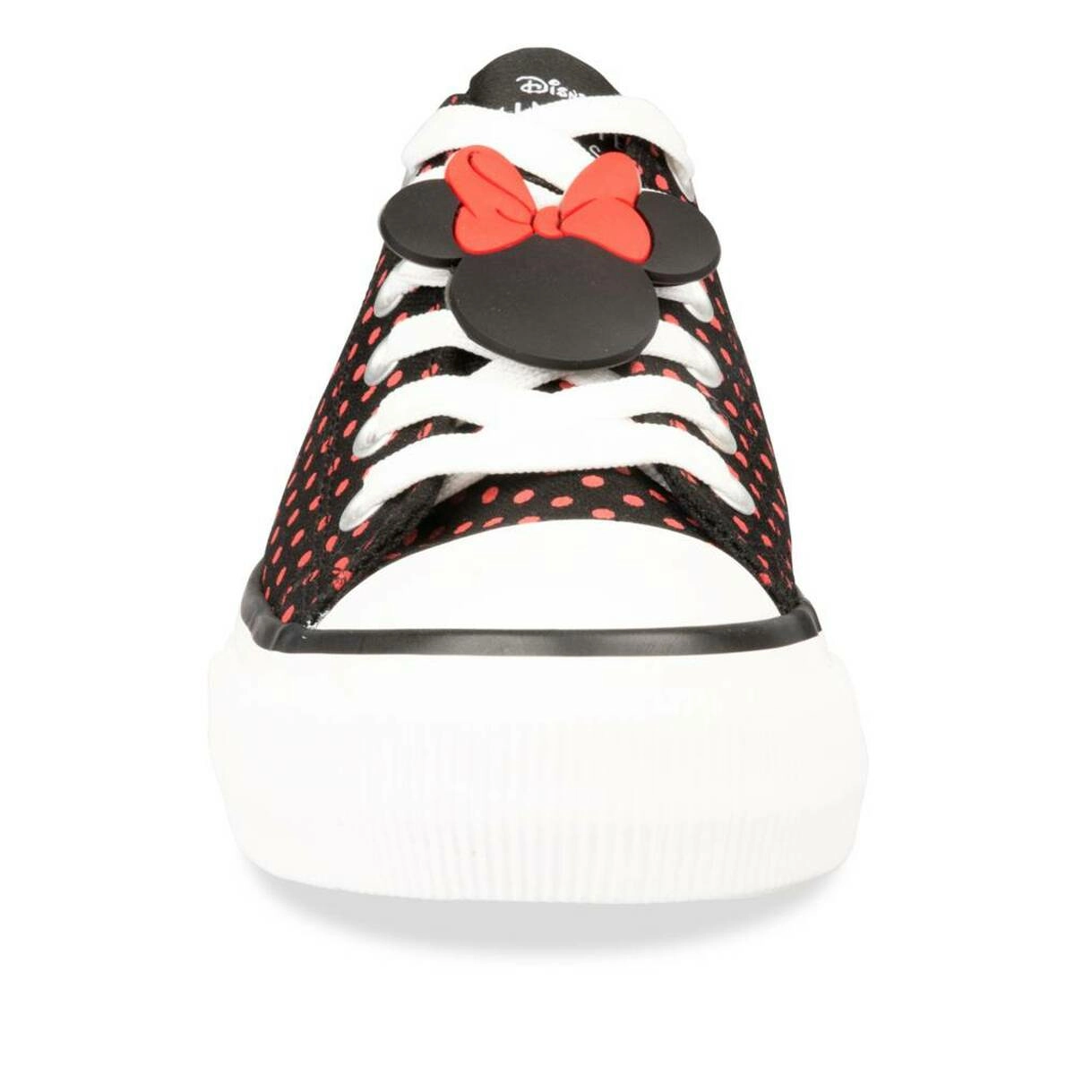 Baskets Toile NOIR Femme motif A pois MINNIE