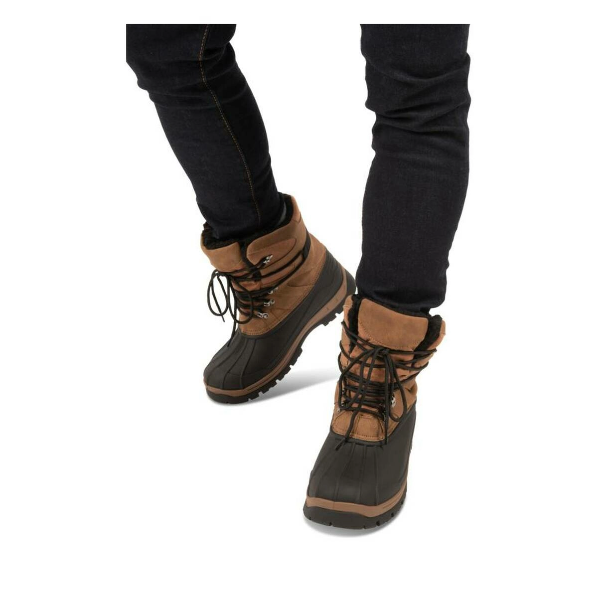 Apres ski MARRON Homme motif Uni Lacets BLUEY