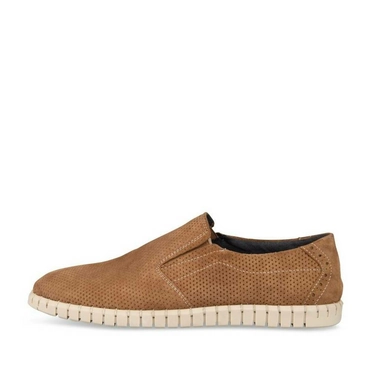 Derbies COGNAC DENIM SIDE LEATHER