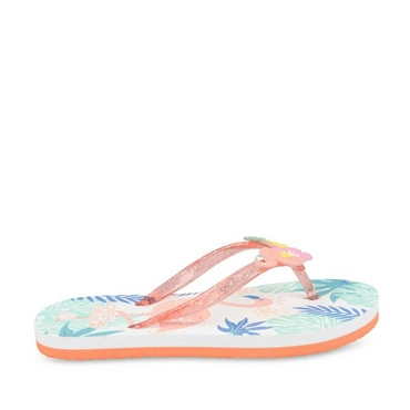Flip flops ORANGE LOVELY SKULL