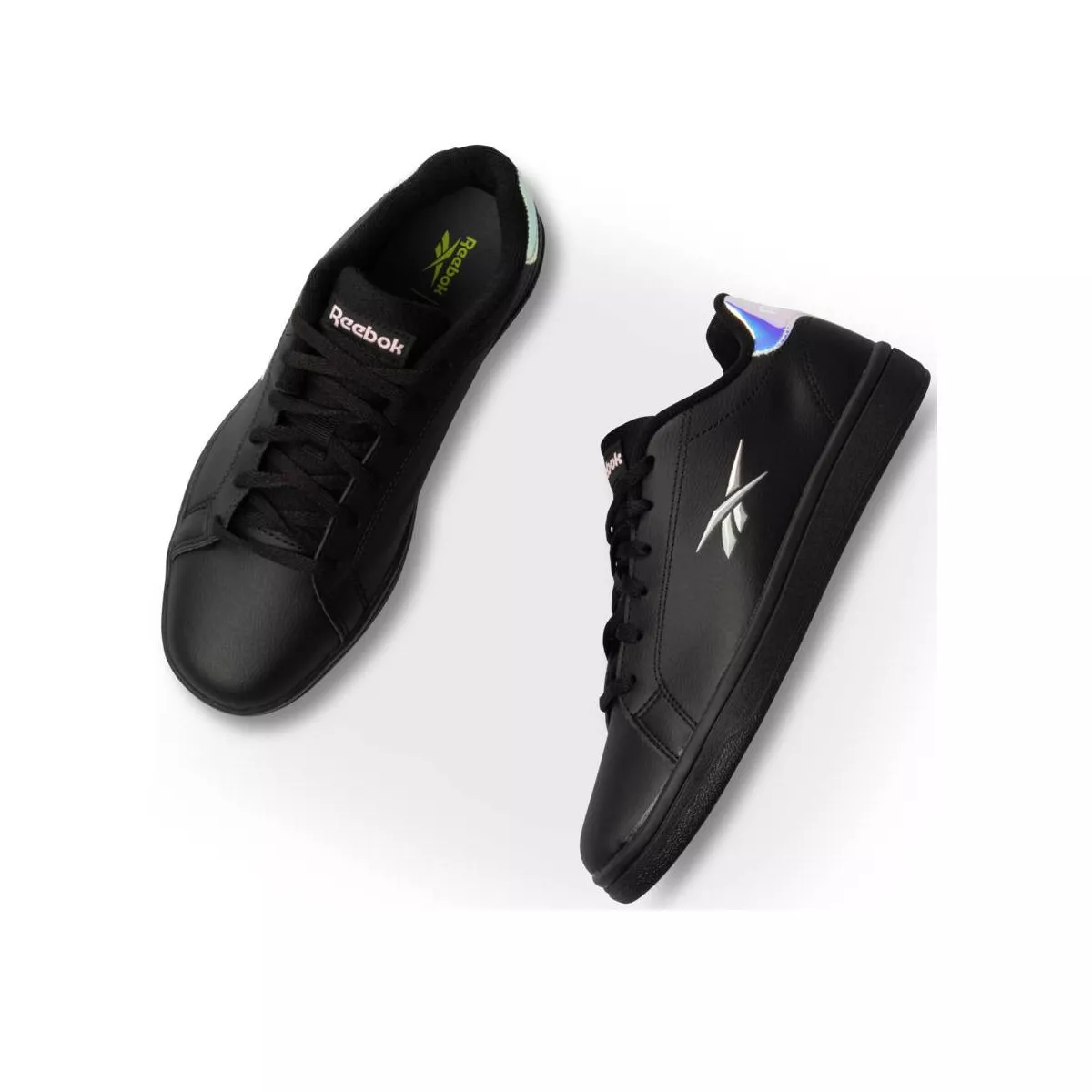 Full black reebok shoes sale