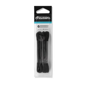 Lacets ronds 90 cm noirs CHAUSSEA