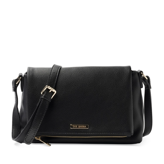 Sac à main en cuir noir SAN MARINA