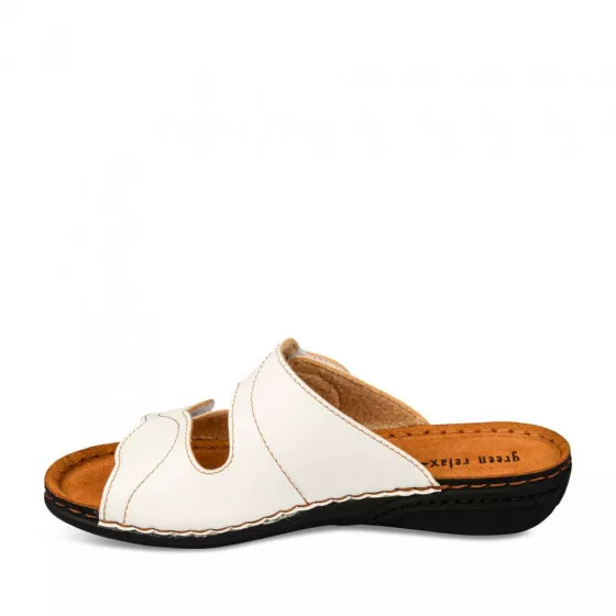 Mules WHITE GREEN RELAX