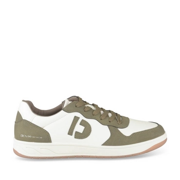 Baskets BLANC/KAKI Homme