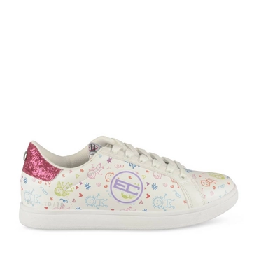 Baskets BLANC/MULTICO Fille