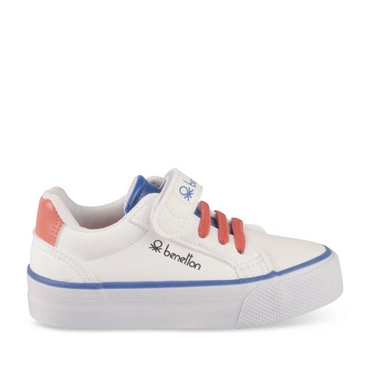 Baskets BLANC/ORANGE Garçon
