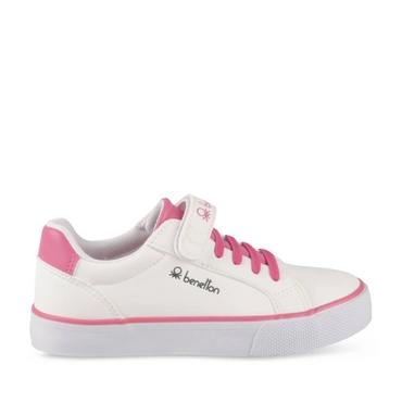 Baskets BLANC/FUCHSIA Fille