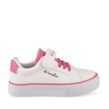Baskets BLANC/FUCHSIA Fille