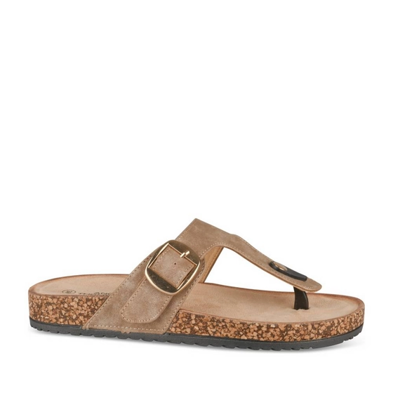 Tongs TAUPE Femme