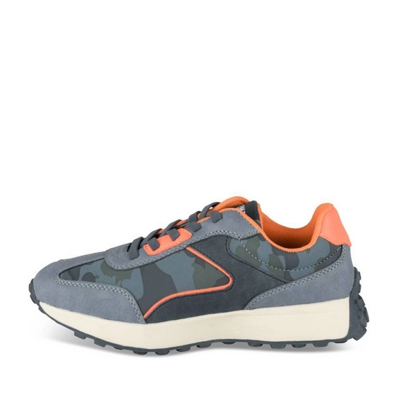 Baskets MARINE/ORANGE Garçon