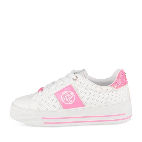 Baskets BLANC/ROSE Femme